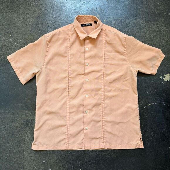 Axist Bowling Style Button Down Shirt Mens Size Large 100% Polyester Very Staine - Picture 1 of 16